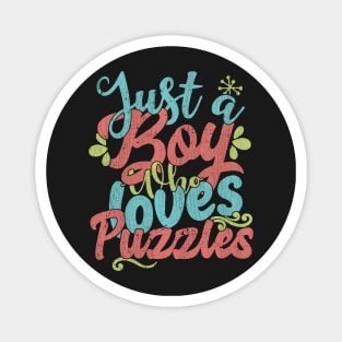Just A Boy Who Loves Puzzles Gift product Magnet